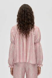 Stine Goya Elasticated Long Sleeve Top Top Cherries On A Paisley