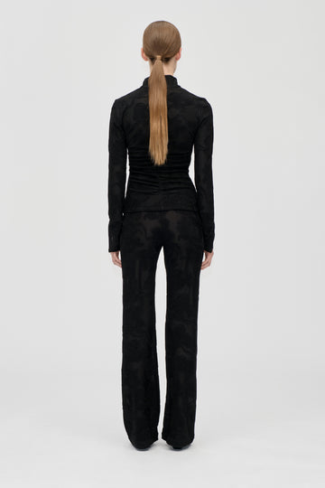 Stine Goya Elasticated Straight Long Pants Pants Black Petunias