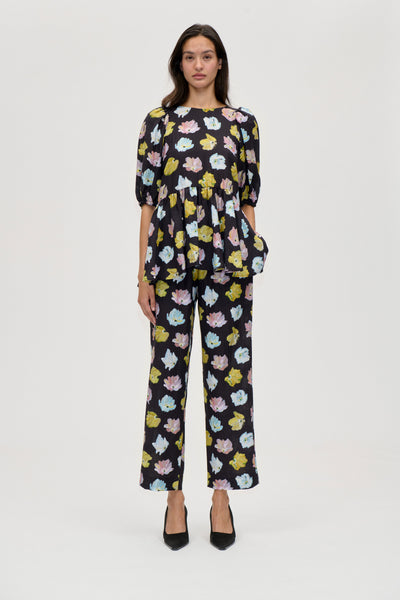 Elasticated Waistband Pants - Morgensol Poppies - Stine Goya