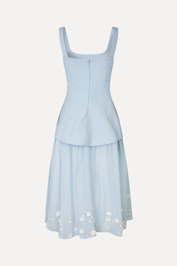 Stine Goya Elevated Bustier Dress Light Blue Bloom Stine Goya Elevated Bustier Dress Light Blue Bloom
