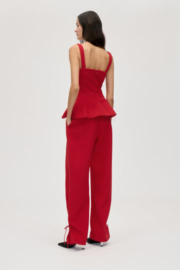 Stine Goya Elevated Pleat Pants Pants Ruby Red