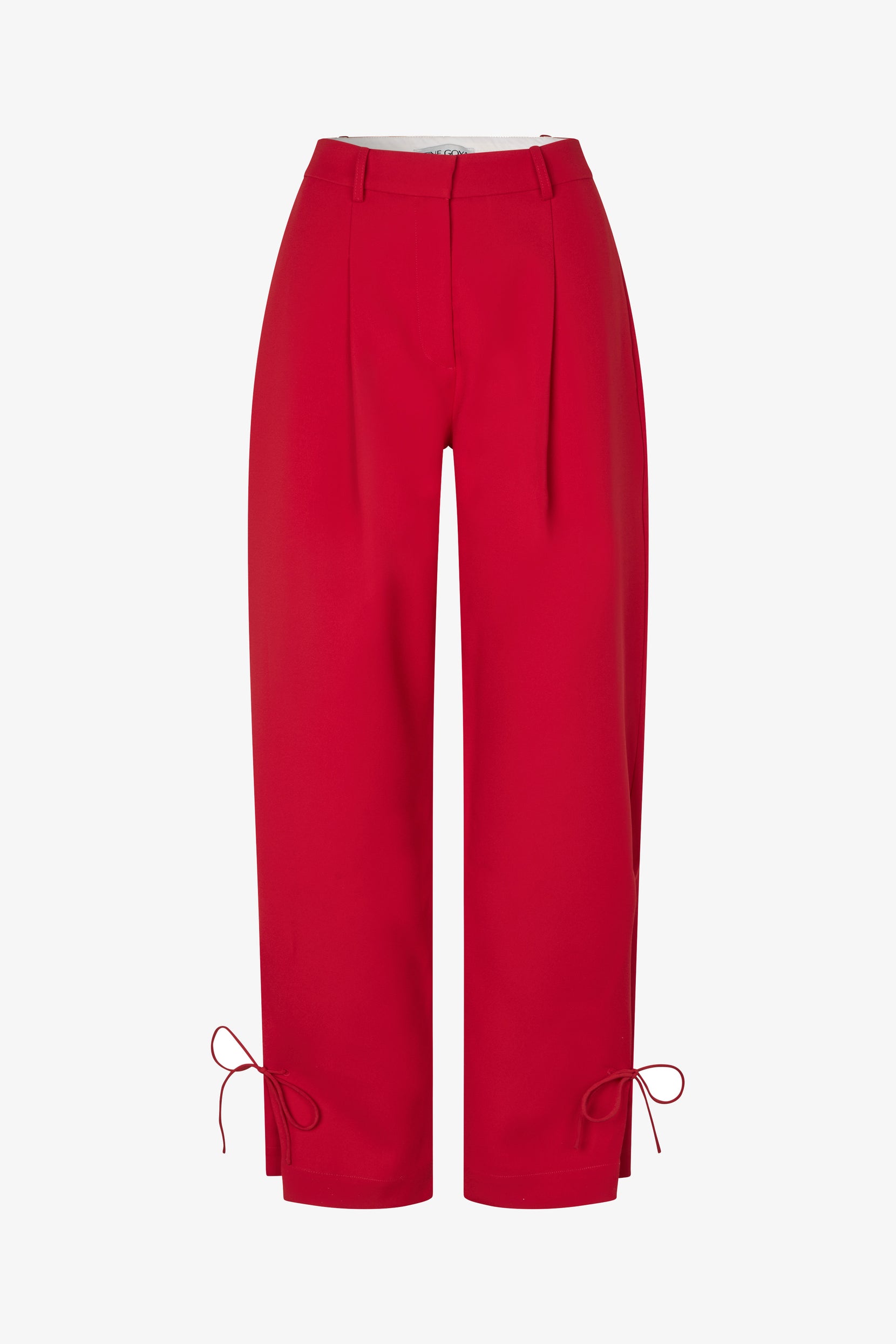 Elevated Pleat Pants - Ruby Red - Stine Goya