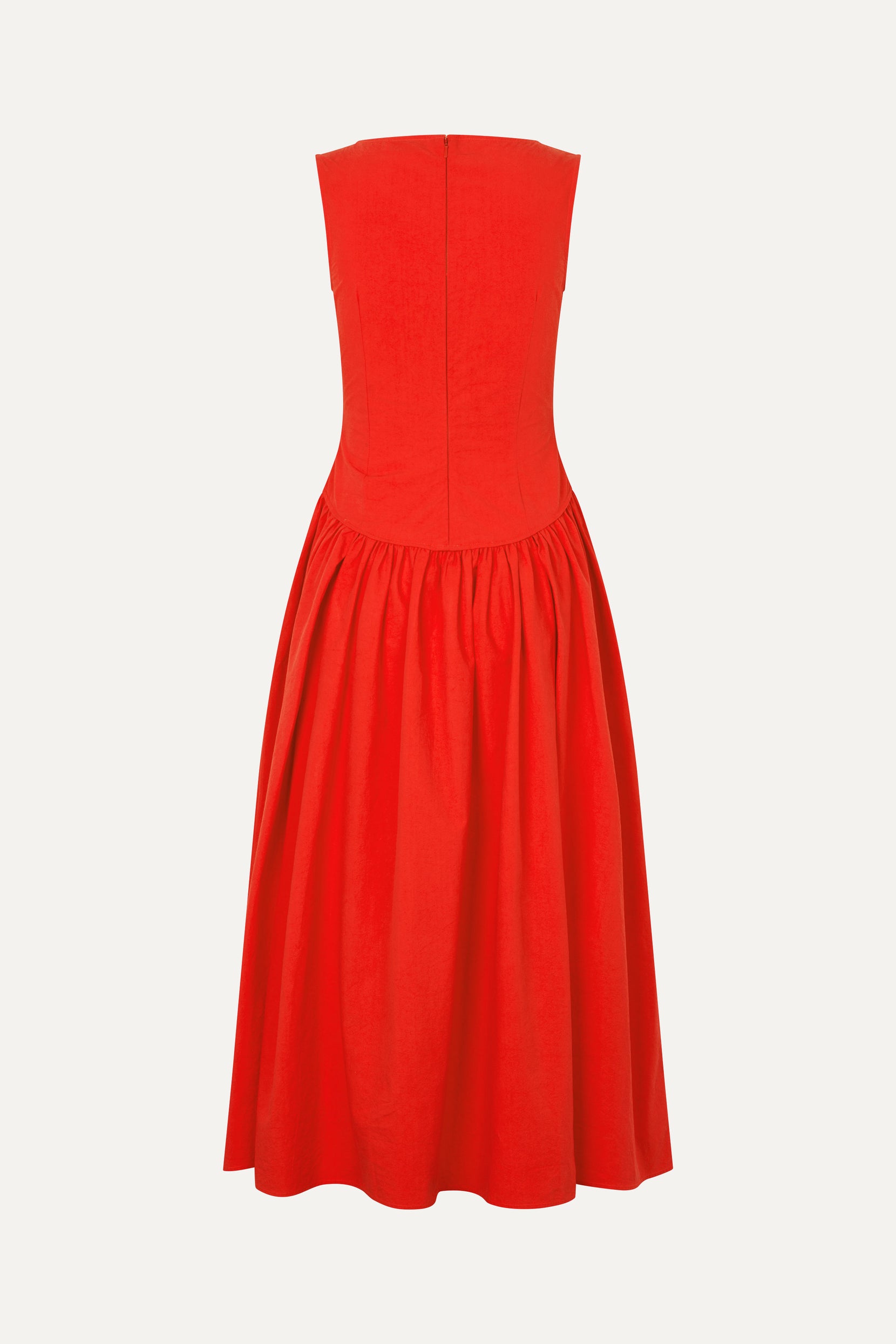 Printed Black and Red Midi Dress main image 0