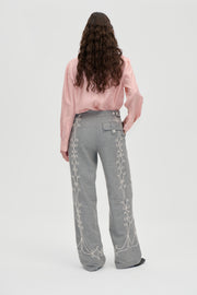 Stine Goya Embroidered Tab Pants Pants Tapered Embroidery Motif