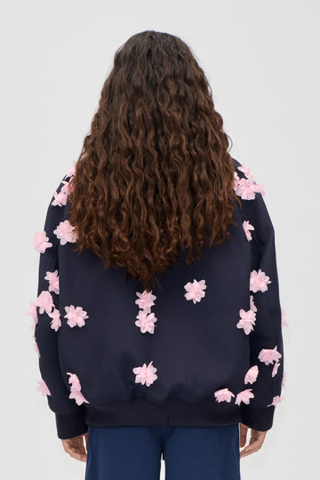 Stine Goya Floral Bomber Jacket Outerwear Pink Petunia