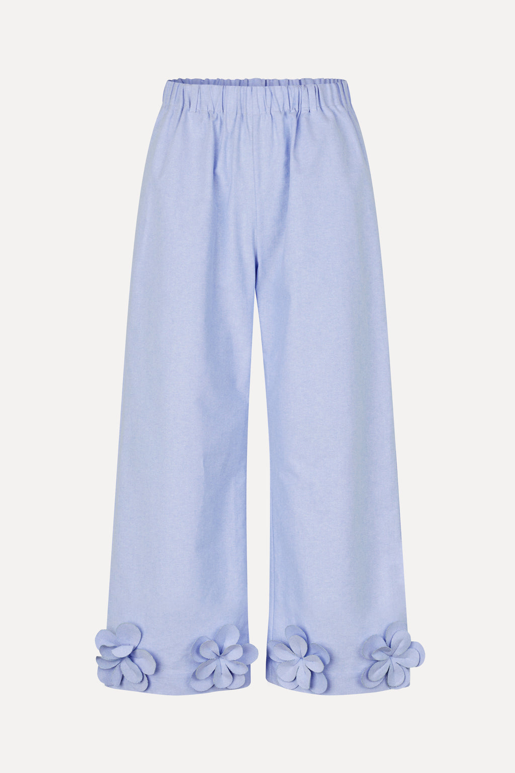 Floral Elasticated Long Pants - Brunnera Blue - Stine Goya