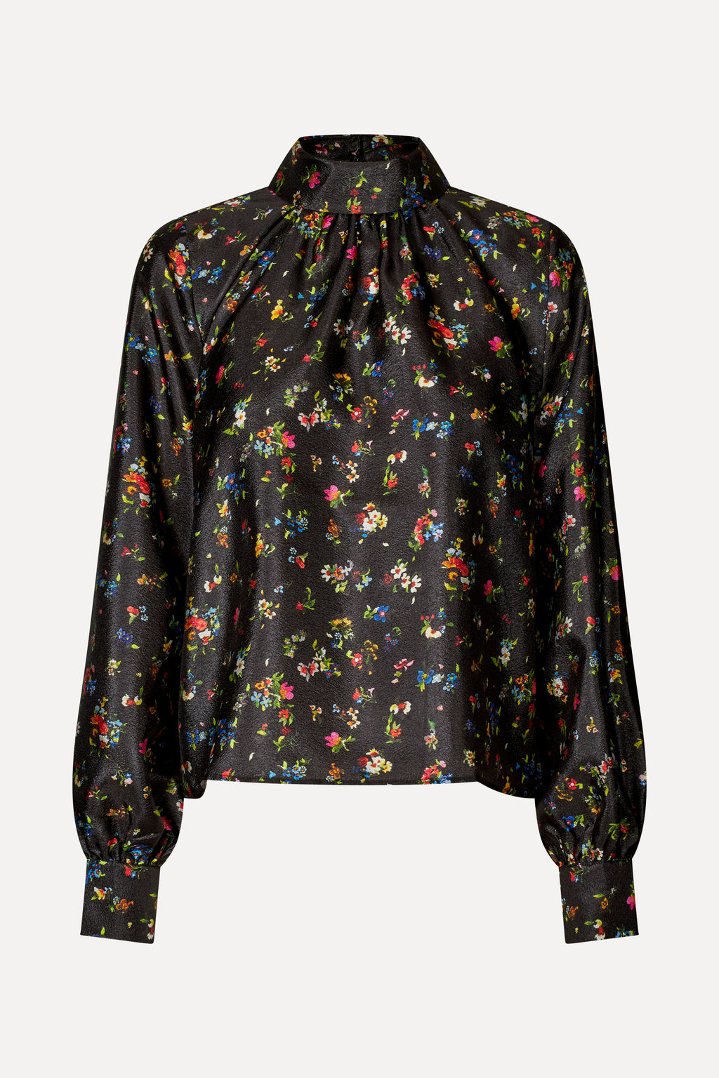 Gathered Long Sleeve Top - Magnolia Garden - Stine Goya
