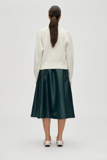 Stine Goya Gathered Waist Midi Skirt Skirt Dark Green