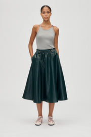 Stine Goya Gathered Waist Midi Skirt Skirt Dark Green