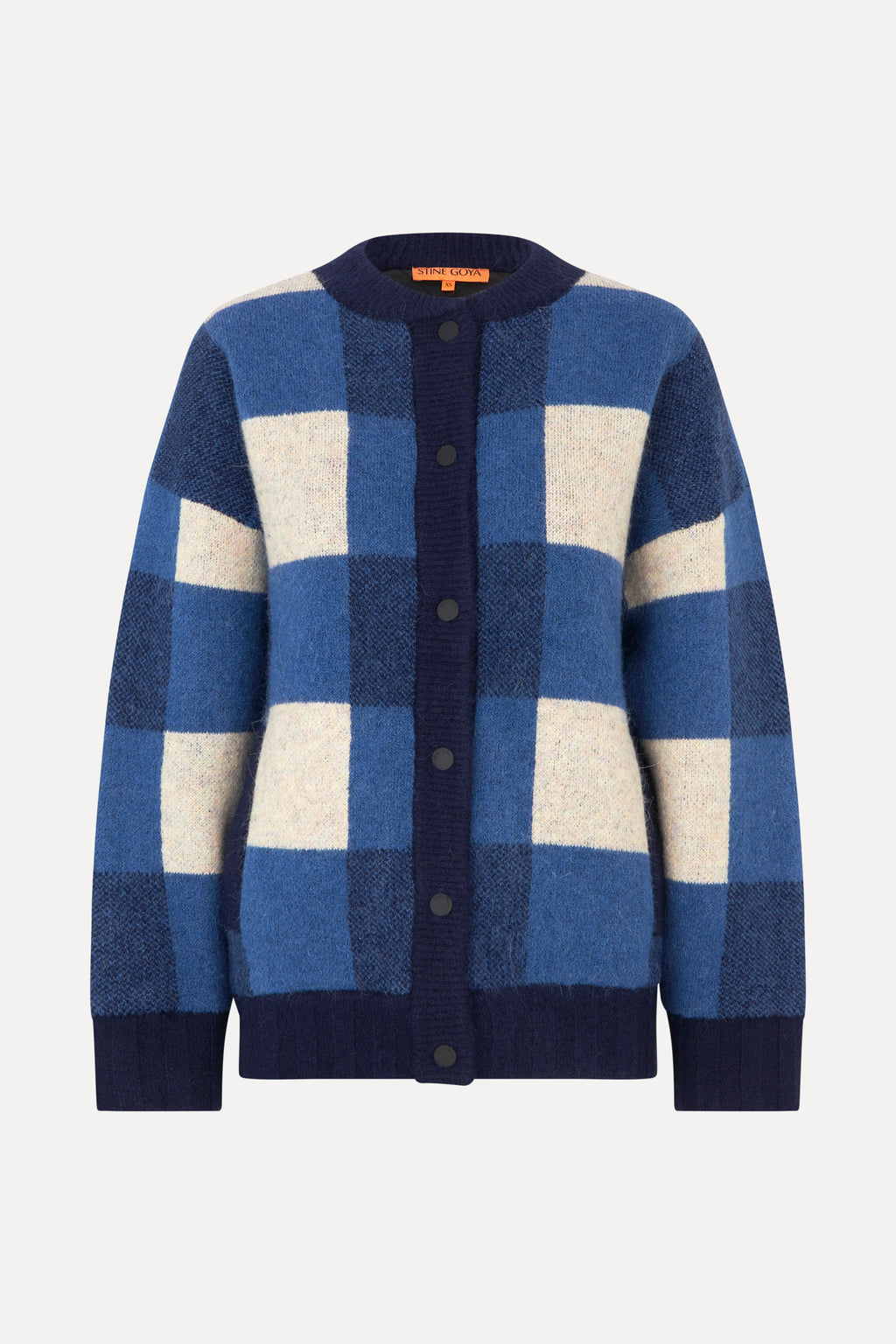 Gingham Check Bomber - Blue Gingham Check - Stine Goya
