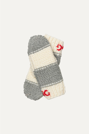 Stine Goya Knitted Mittens Accessories Grey And Bold