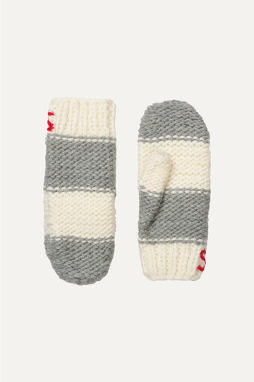 Stine Goya Knitted Mittens Accessories Grey And Bold
