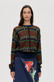 Stine Goya Long Sleeve Crewneck Knit Knit Crosschecks