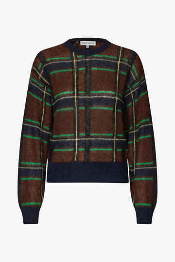 Stine Goya Long Sleeve Crewneck Knit Knit Crosschecks