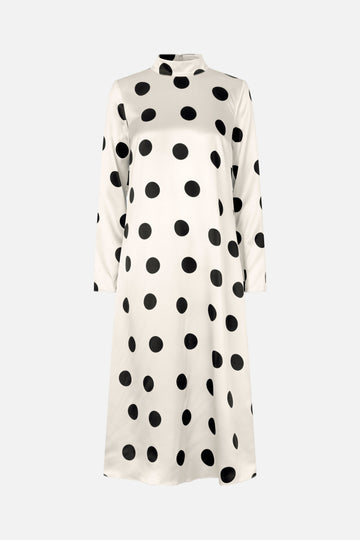Stine Goya Long Sleeve Midi Dress Black Dots Stine Goya Long Sleeve Midi Dress Black Dots
