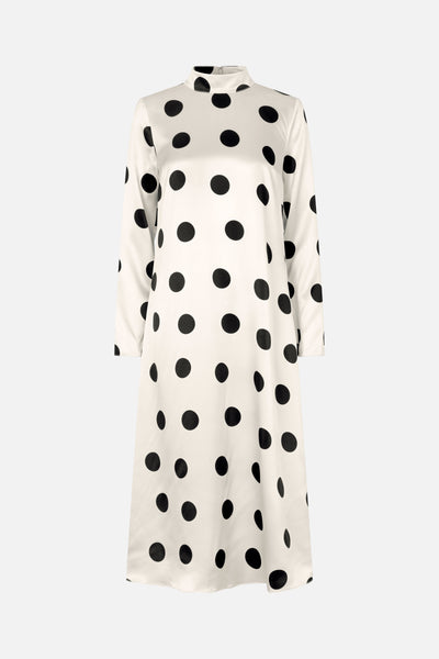 black polka dot long sleeve dress Stine Goya Midi Dots Long dresses for prom Size:J10 Pink Shoes - Mens and a fitted midi