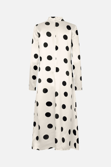 Stine Goya Long Sleeve Midi Dress Black Dots Stine Goya Long Sleeve Midi Dress Black Dots