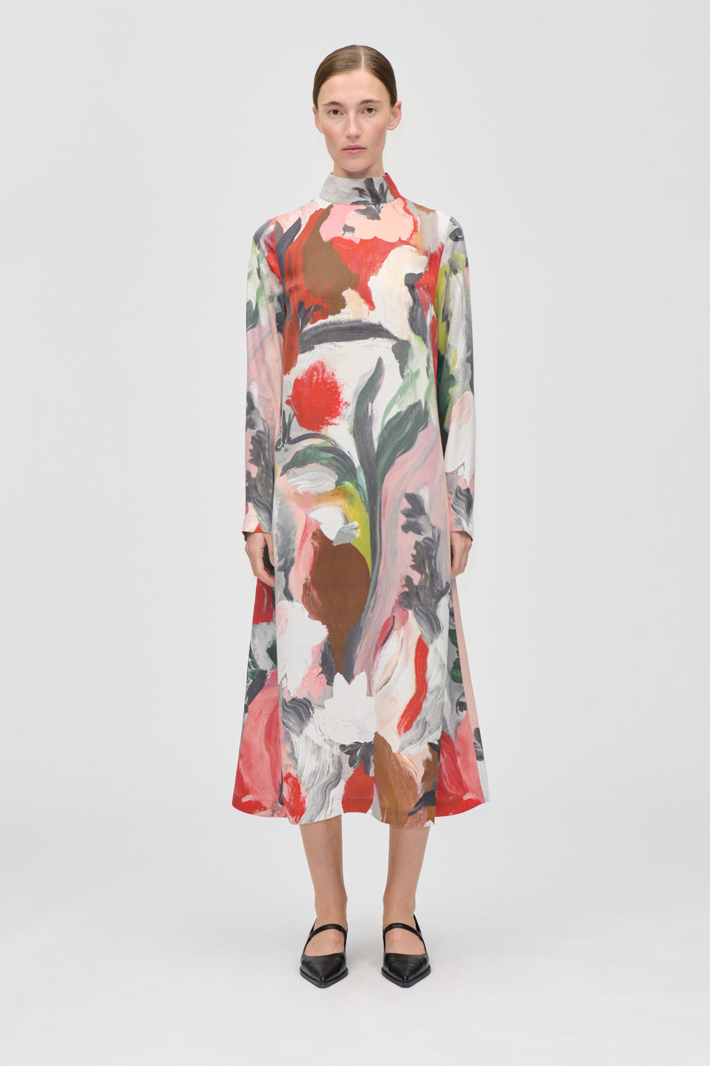 midi garden dress Stine Goya Long Sleeve Midi Dress My Garden