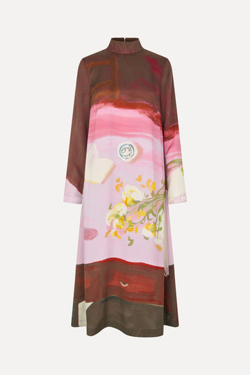 stine goya midi dress Stine Goya Double Buckle Raglan Midi Dress Brush Stroke Magnolias
