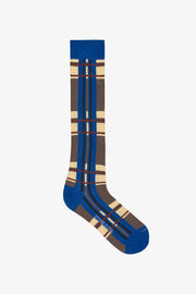 Stine Goya Long Socks Accessories Crosschecks Blue