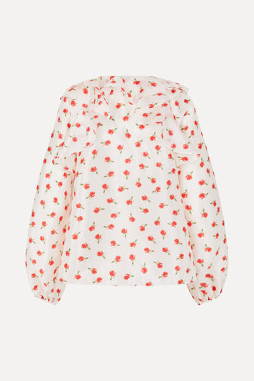 Stine Goya Multi Ruffle Raglan Top Top Ditzy Petunia