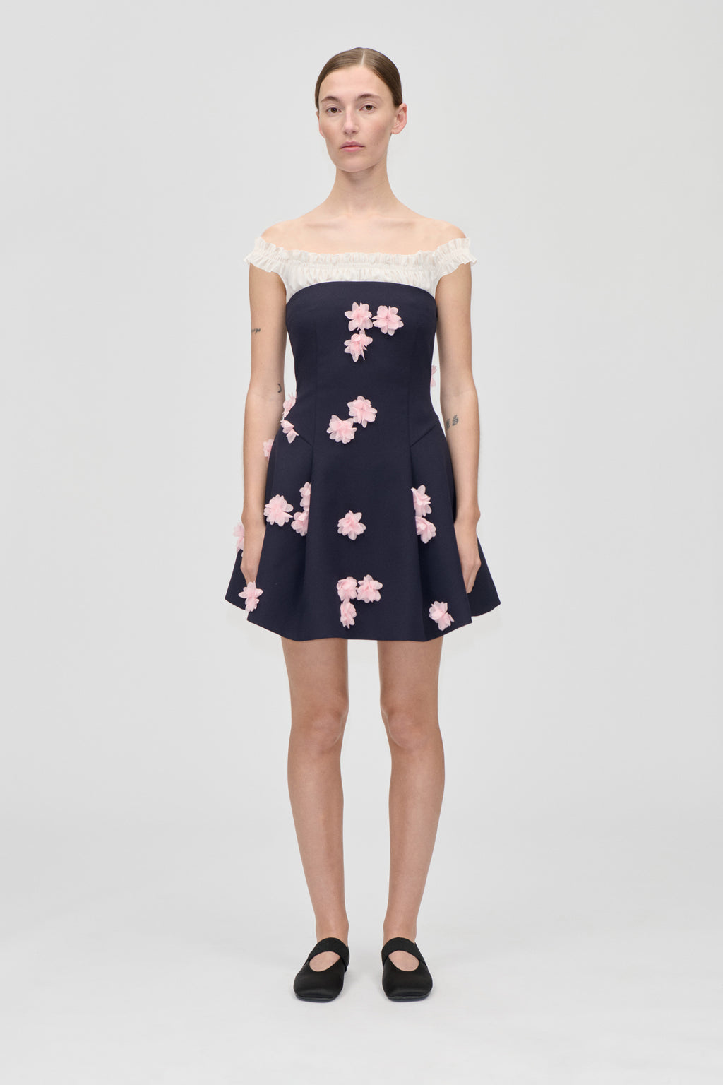 short pink off the shoulder dress Off Shoulders Short Dress - Pink Petunia