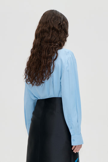 Stine Goya Oversized Shirt Top Sky Blue