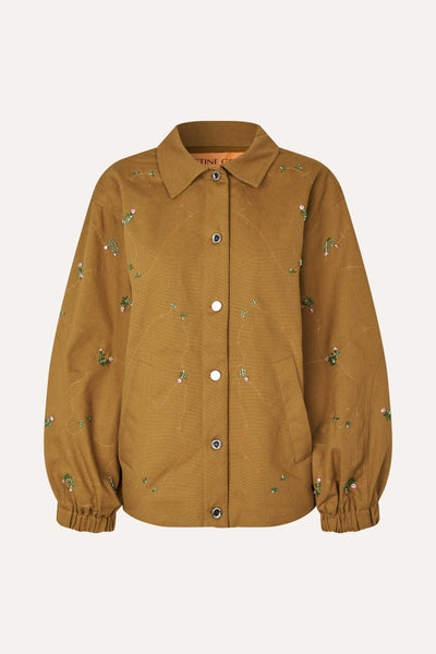 Oversized Utility Workwear Jacket - Wild Flower Beads - Stine Goya