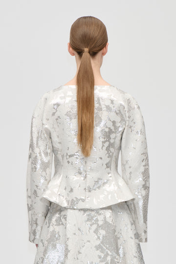 Stine Goya Peplum Top Top Lurex Garden