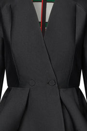 Stine Goya Peplum V Neck Jacket Jacket Black