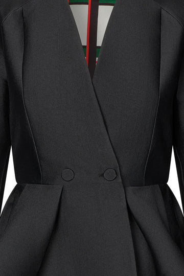 Stine Goya Peplum V Neck Jacket Jacket Black