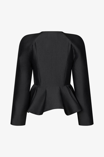Stine Goya Peplum V Neck Jacket Jacket Black