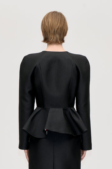 Stine Goya Peplum V Neck Jacket Jacket Black