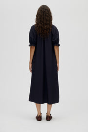Stine Goya Puff Sleeve Detail Long Dress Dress Midnight Navy