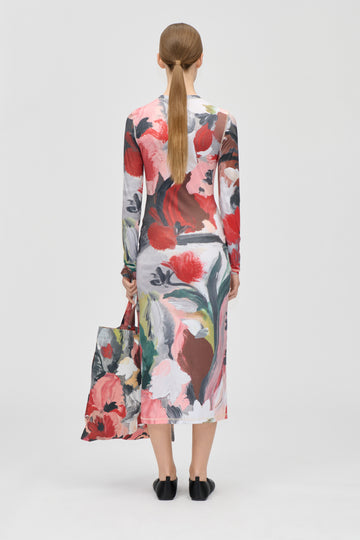 stine goya long sleeve dress Stine Goya Pullover Long Sleeve Midi Dress My Garden