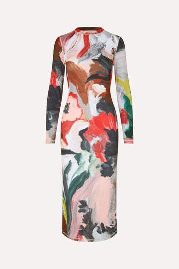 Stine Goya Pullover Long Sleeve Midi Dress My Garden Stine Goya Pullover Long Sleeve Midi Dress My Garden