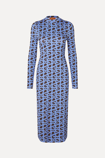 Stine Goya Pullover Long Sleeve Midi Dress SG Logo
