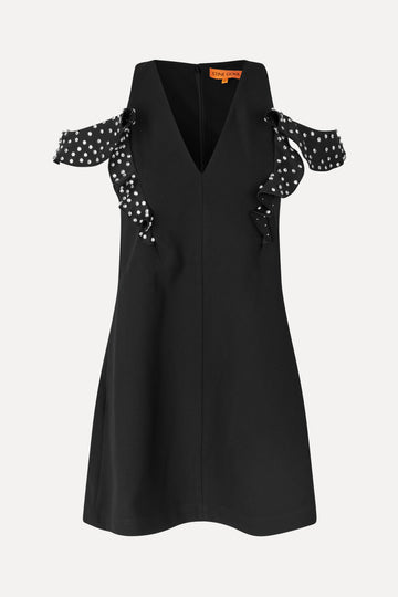 Stine Goya Ruffle Sleeve Mini Dress Black Stine Goya Ruffle Sleeve Mini Dress Black
