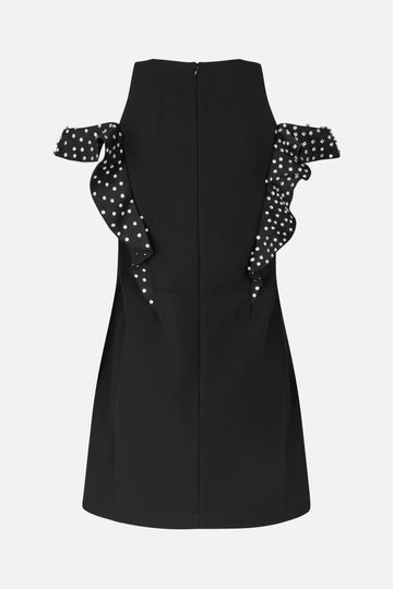 Ruffle Sleeve Mini Dress - Black - Stine Goya Ruffle Sleeve Mini Dress - Black - Stine Goya