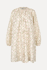 Stine Goya Ruffled Romantic Mini Dress Dress Sakura Check Pink