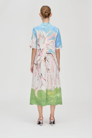 cherry blossom dress Spring Is In The Air | Blossoms & White Dresses Twirl into spring with our EXCLUSIVE Cherry Blossom Ripple Dress Sakura Tree Cherry Blossoms Women's