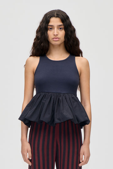 Stine Goya Sleeveless Balloon Top Top Deep Well