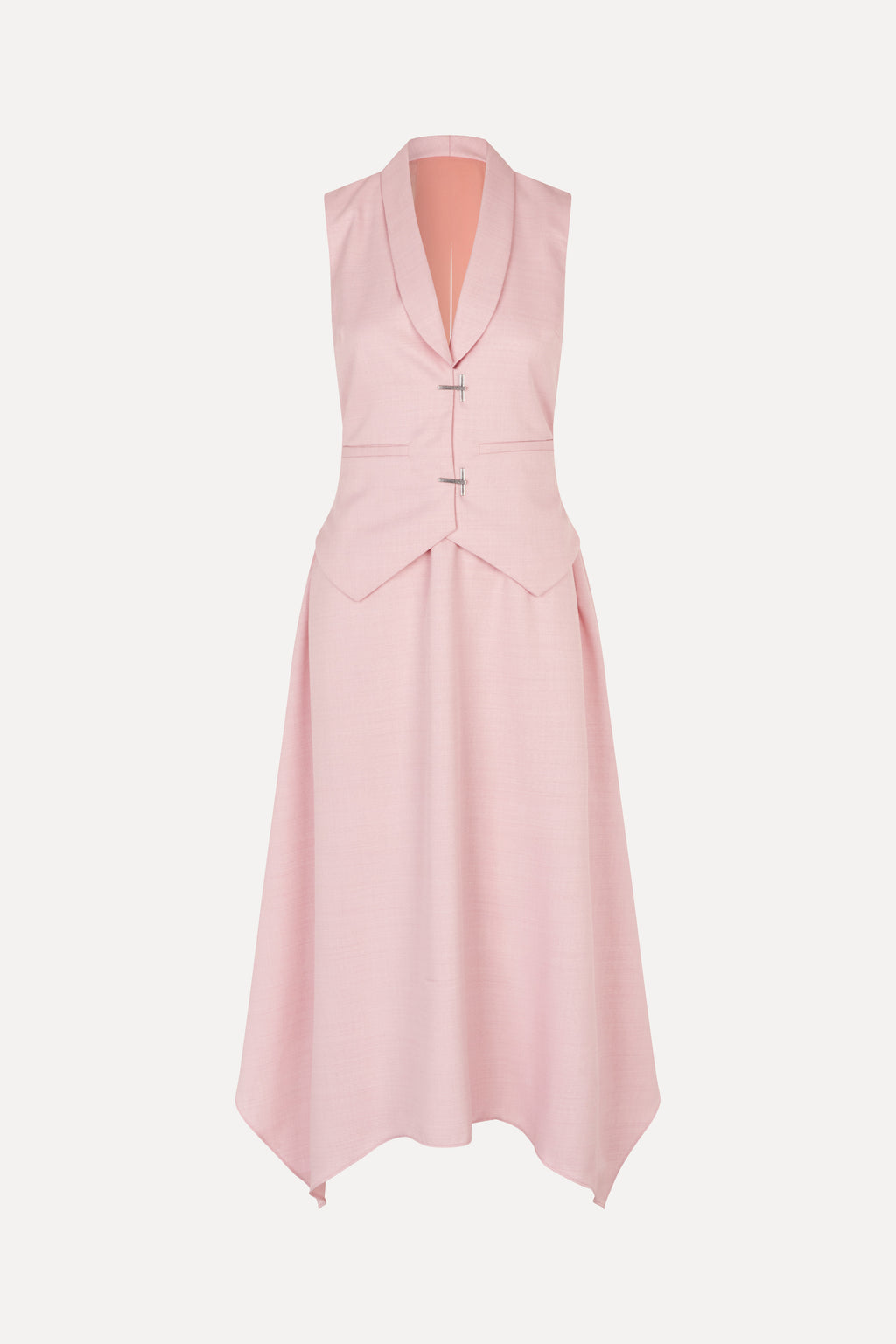 pink handkerchief dress Pink Handkerchief Hem Dress