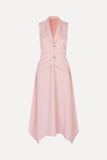 Stine Goya Tailored Handkerchief Dress Coral Blush