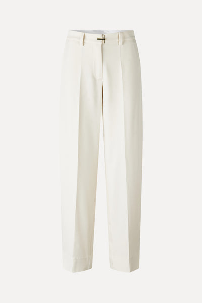 Tailored Slit Pants - Ivory / Cornsilk - Stine Goya