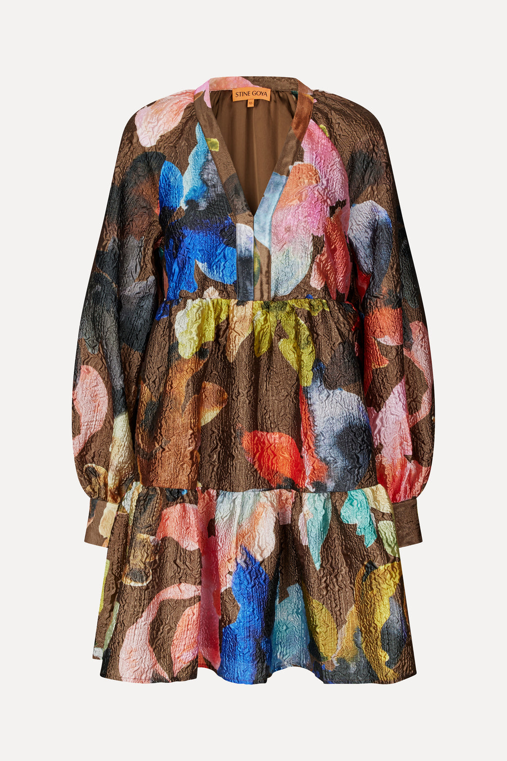 ワンピース STINE GOYA Organza llics Dress Tier_Voluminous_Mini_Dress-