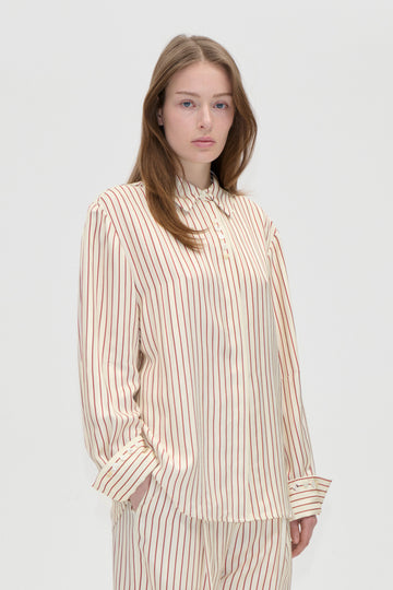 Stine Goya Turn-Up Oversized Shirt Top Symmetry In Cream