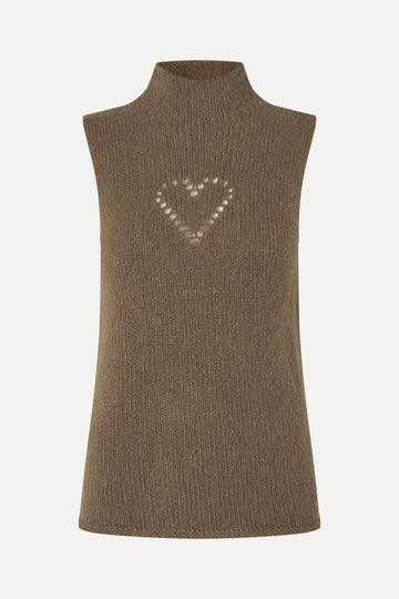 Stine Goya Turtleneck Vest Knit Heart
