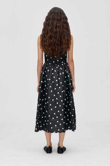 Stine Goya Polka Dot Sleeveless Midi Cocktail Dress in Quilted Dots at Nordstrom, Size Medium Stine Goya Polka Dot Sleeveless Midi Cocktail Dress in Quilted Dots at Nordstrom, Size Medium