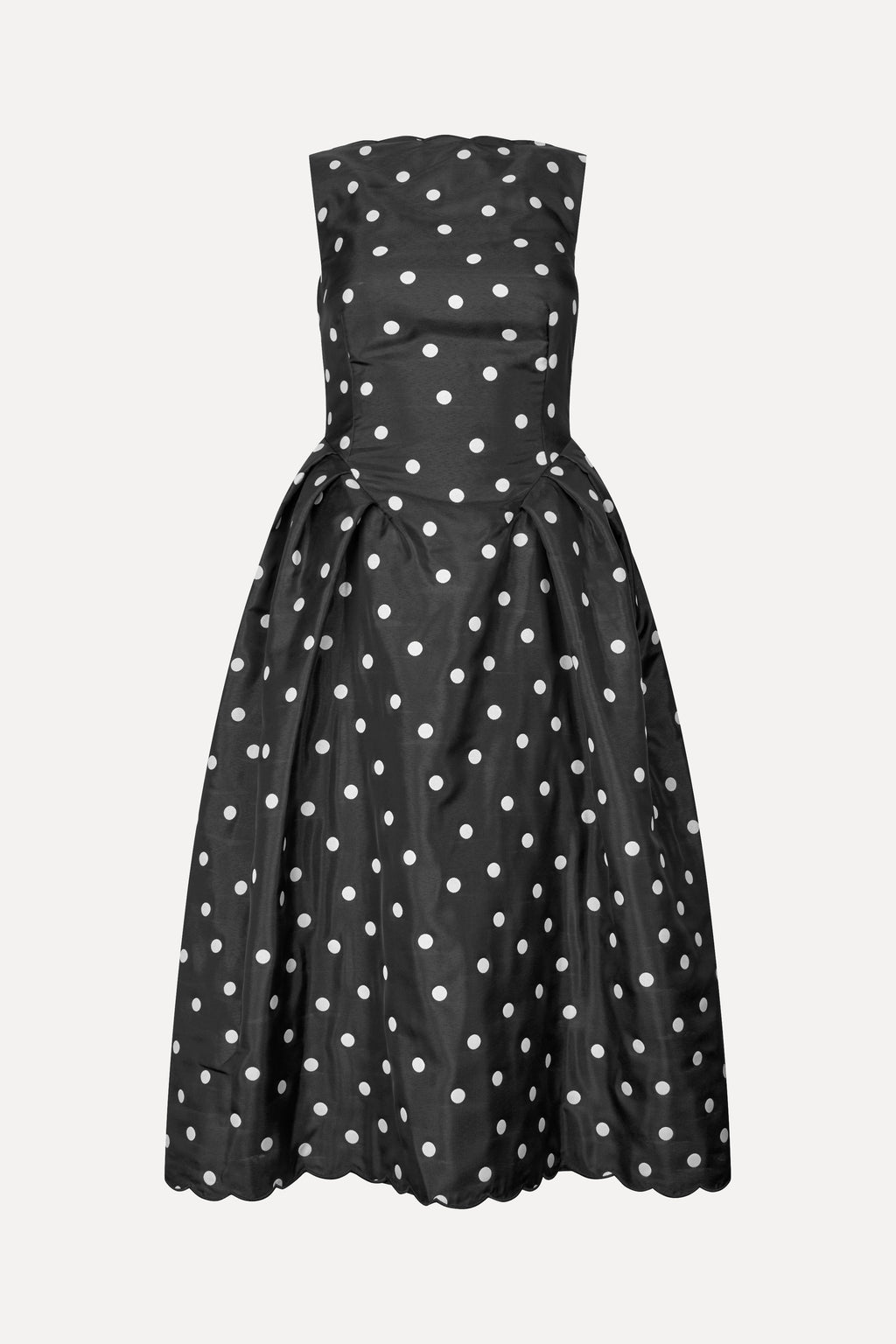Voluminous Midi Dress - Quilted Dots